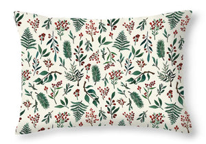 Christmas Berries Pattern - Throw Pillow