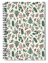 Load image into Gallery viewer, Christmas Berries Pattern - Spiral Notebook