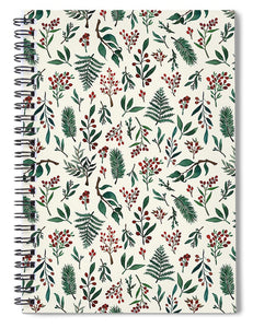 Christmas Berries Pattern - Spiral Notebook