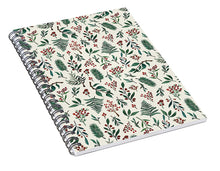 Load image into Gallery viewer, Christmas Berries Pattern - Spiral Notebook