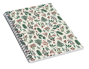 Christmas Berries Pattern - Spiral Notebook
