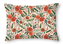 Load image into Gallery viewer, Christmas Floral Pattern - Throw Pillow