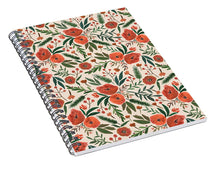 Load image into Gallery viewer, Christmas Floral Pattern - Spiral Notebook