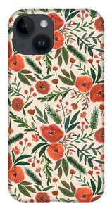 Christmas Floral Pattern - Phone Case
