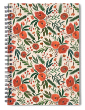 Load image into Gallery viewer, Christmas Floral Pattern - Spiral Notebook