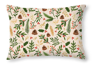 Christmas Watercolor Pattern - Throw Pillow