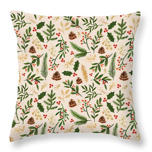 Christmas Watercolor Pattern - Throw Pillow