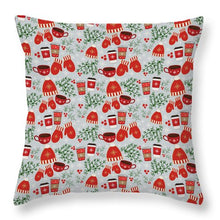 Load image into Gallery viewer, Coffee and Mittens Christmas Pattern - Throw Pillow