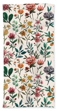 Load image into Gallery viewer, Colorful Watercolor Flowers - Bath Towel
