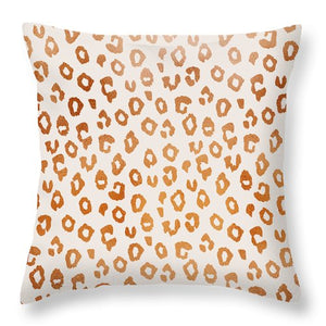 Copper Leopard Print - Throw Pillow