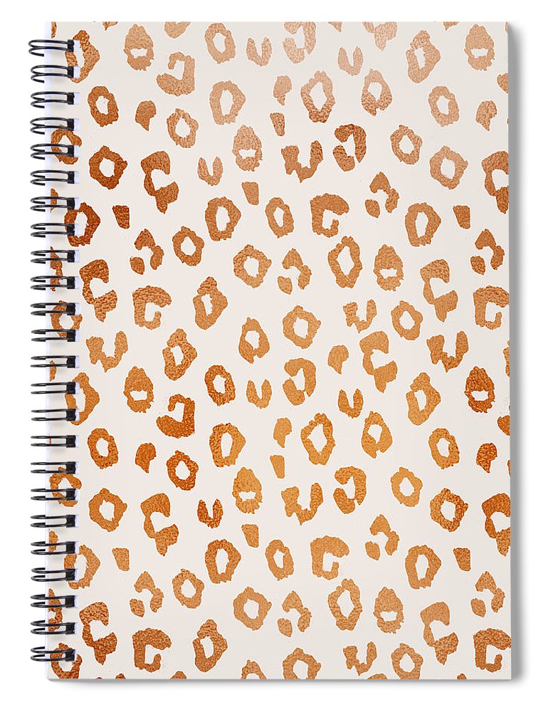 Copper Leopard Print - Spiral Notebook