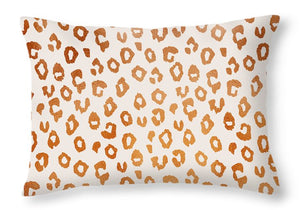 Copper Leopard Print - Throw Pillow