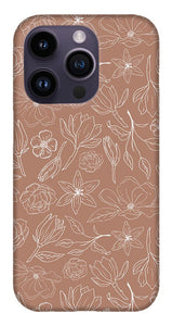 Copper Magnolia Pattern - Phone Case