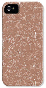 Copper Magnolia Pattern - Phone Case
