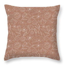 Load image into Gallery viewer, Copper Magnolia Pattern - Throw Pillow