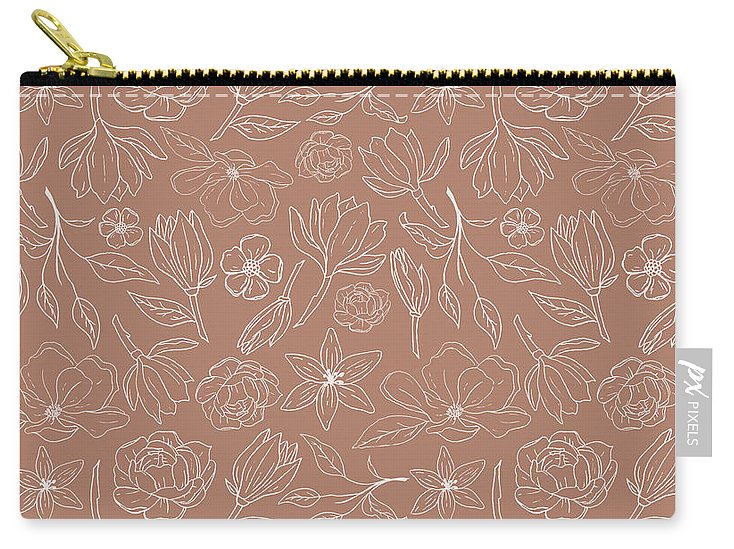 Copper Magnolia Pattern - Carry-All Pouch