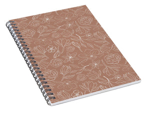 Copper Magnolia Pattern - Spiral Notebook