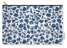 Load image into Gallery viewer, Dark Blue Floral Pattern - Carry-All Pouch