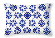 Load image into Gallery viewer, Dark Blue Tile Pattern - Throw Pillow