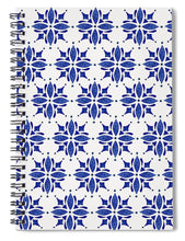 Load image into Gallery viewer, Dark Blue Tile Pattern - Spiral Notebook