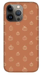 Dark Orange Pumpkin Pattern - Phone Case