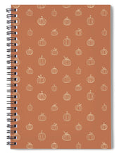 Load image into Gallery viewer, Dark Orange Pumpkin Pattern - Spiral Notebook