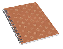 Load image into Gallery viewer, Dark Orange Pumpkin Pattern - Spiral Notebook