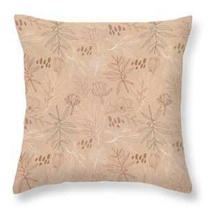 Desert Leaf Pattern - Throw Pillow