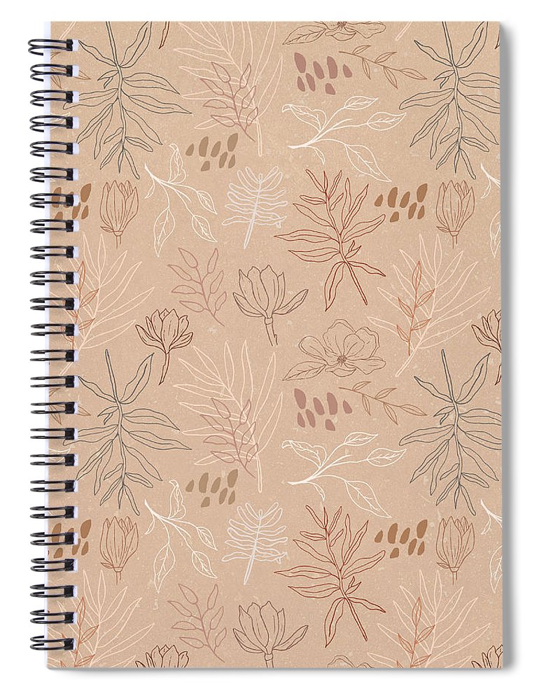 Desert Leaf Pattern - Spiral Notebook
