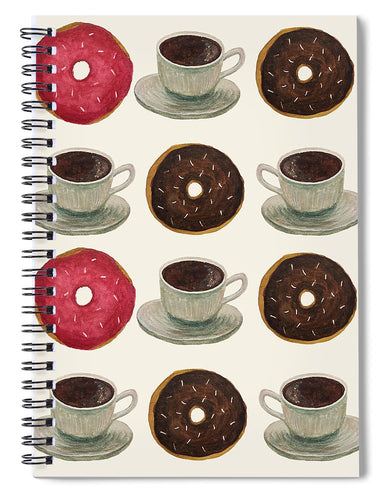 Donuts And Coffee - Spiral Notebook