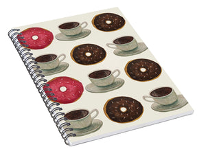 Donuts And Coffee - Spiral Notebook