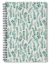 Load image into Gallery viewer, Eucalyptus Watercolor Pattern - Spiral Notebook