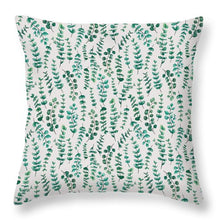 Load image into Gallery viewer, Eucalyptus Watercolor Pattern - Throw Pillow