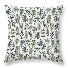 Load image into Gallery viewer, Fern Watercolor Pattern - Throw Pillow