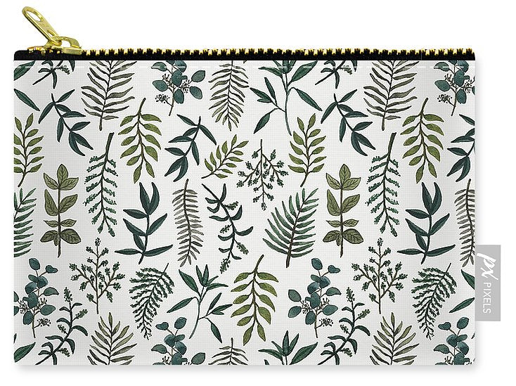Fern Watercolor Pattern - Carry-All Pouch
