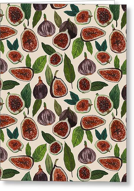 Fig Pattern - Greeting Card