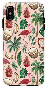 Flamingo Coconut Pattern - Phone Case