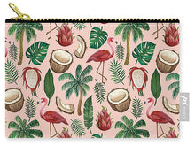 Load image into Gallery viewer, Flamingo Coconut Pattern - Carry-All Pouch