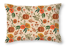 Load image into Gallery viewer, Floral Fall Pumpkin Pattern - Throw Pillow