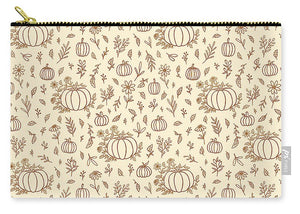 Floral Ink Pumpkin Pattern - Carry-All Pouch