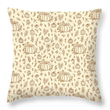 Load image into Gallery viewer, Floral Ink Pumpkin Pattern - Throw Pillow