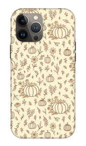 Floral Ink Pumpkin Pattern - Phone Case