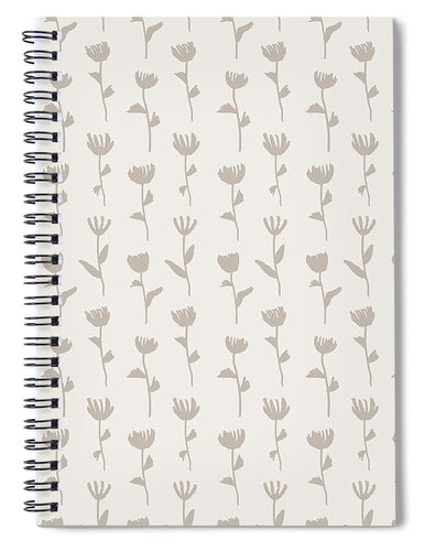 Ink Flower Pattern - Spiral Notebook