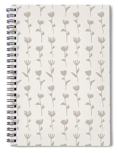Ink Flower Pattern - Spiral Notebook