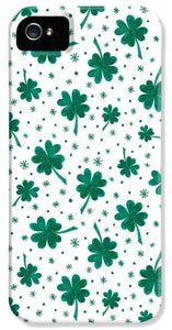 Four Leaf Clover St. Patrick's Day Pattern - Phone Case