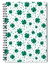 Load image into Gallery viewer, Four Leaf Clover St. Patrick&#39;s Day Pattern - Spiral Notebook