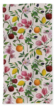 Load image into Gallery viewer, Fruit and Flower Blossoms Pattern - Beach Towel