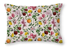 Load image into Gallery viewer, Fruit and Flower Blossoms Pattern - Throw Pillow