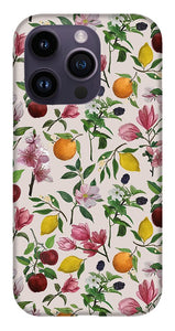 Fruit and Flower Blossoms Pattern - Phone Case