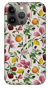 Fruit and Flower Blossoms Pattern - Phone Case